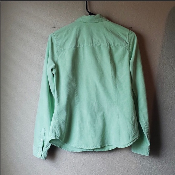 JCP Light Green Long Sleeve Button Down Shirt Womens Sz M - Picture 6 of 8